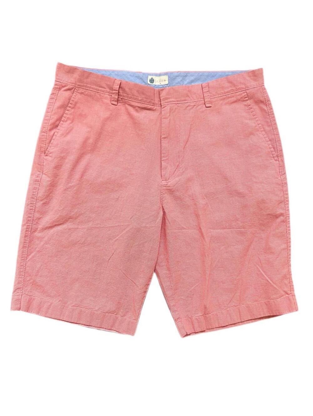 J.Crew Men's 10" Cotton Shorts in Red Plaid - 36